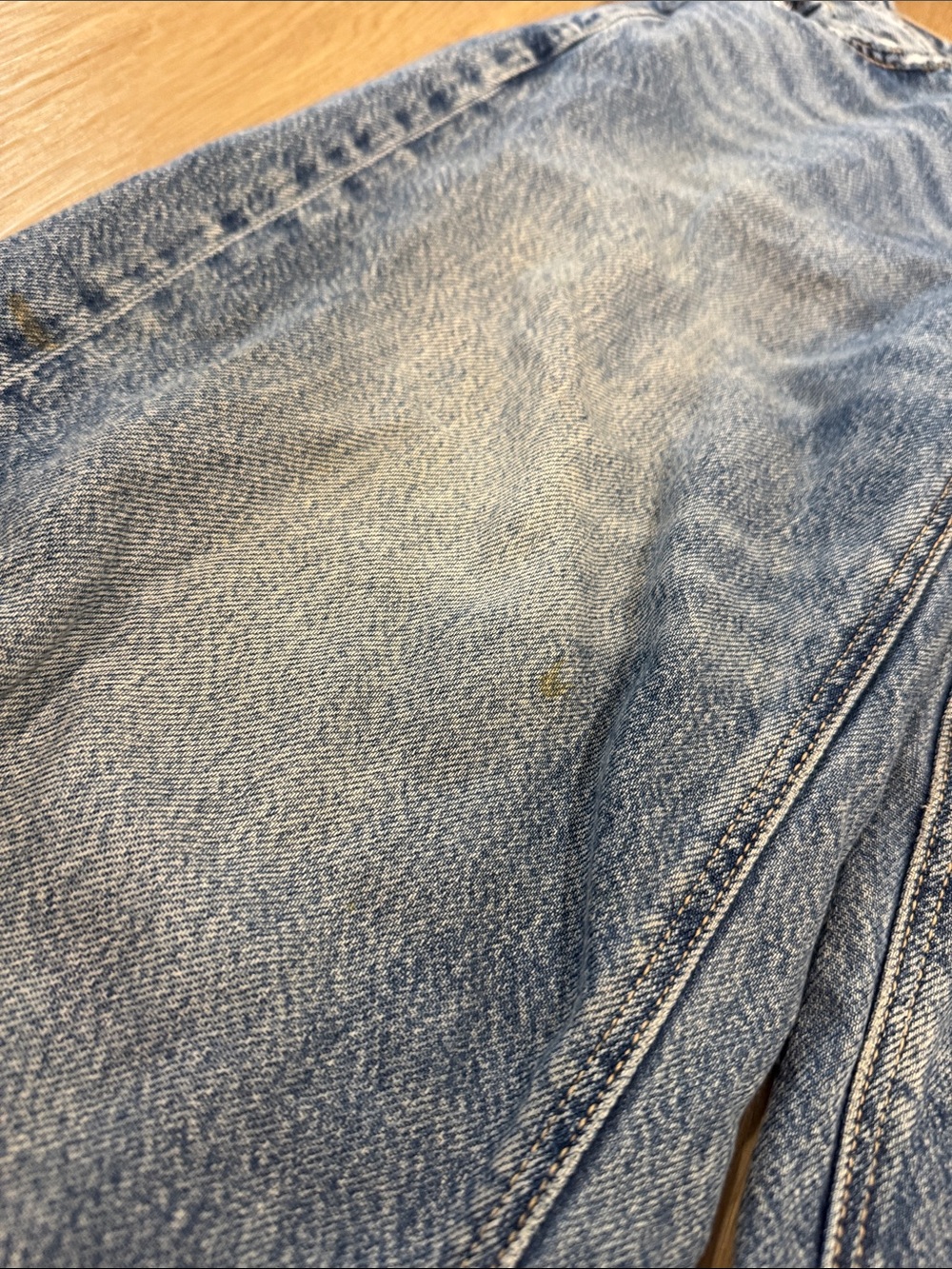 American Eagle Baggy Wide Leg Distressed Jeans Sz 0 Short Back to school Trendy - Picture 6 of 11